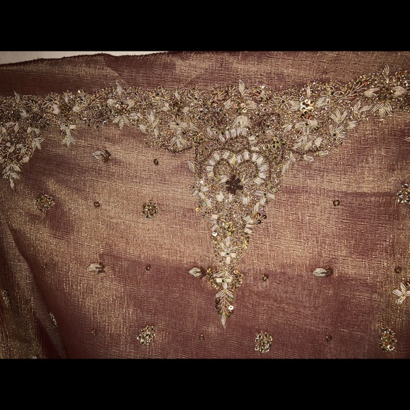 Red Gold Sari From Mumbai, India 🇮🇳 Like New! - Picture 7 of 7